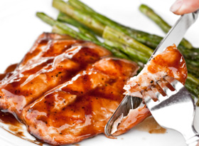 Maple Glazed Salmon with Asparagus