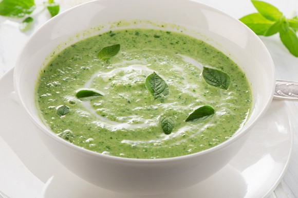 spring pea and mint soup