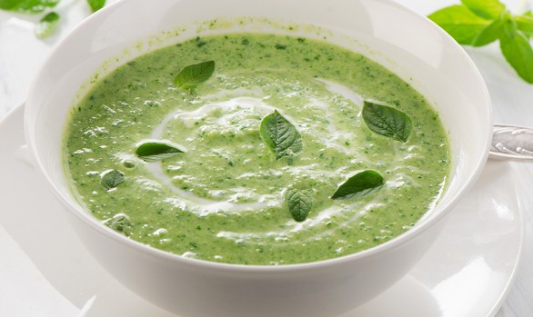 spring pea and mint soup
