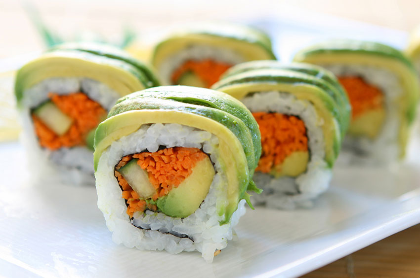 vegetarian sushi roll | Hollywood Diet Blog